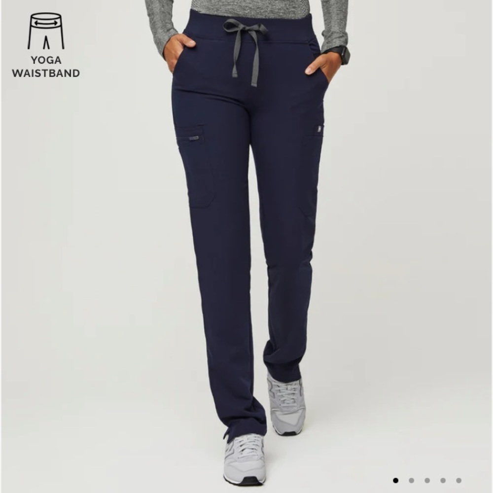 Figs Yola navy skinny scrub pants 2.0 size small